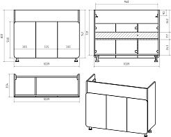 Misty Тумба под раковину Чегет 105 белая – фотография-2